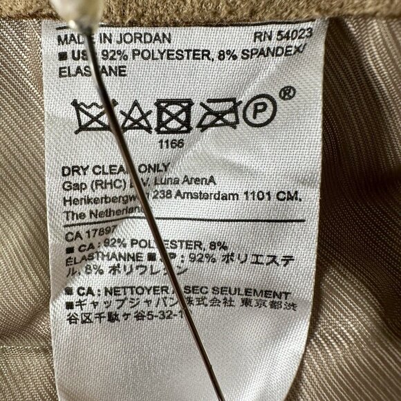 Banana Republic Vegan Suede Shorts Women’s Size 16 Iced Latte High Waist Camel - Picture 10 of 15